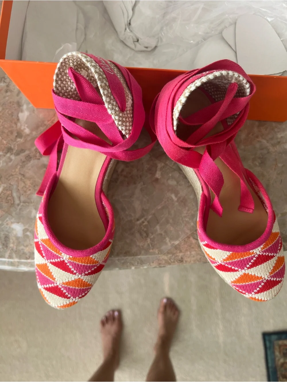 Castaner Cilia Fucsia/Multi Label with Bright Orange Accent